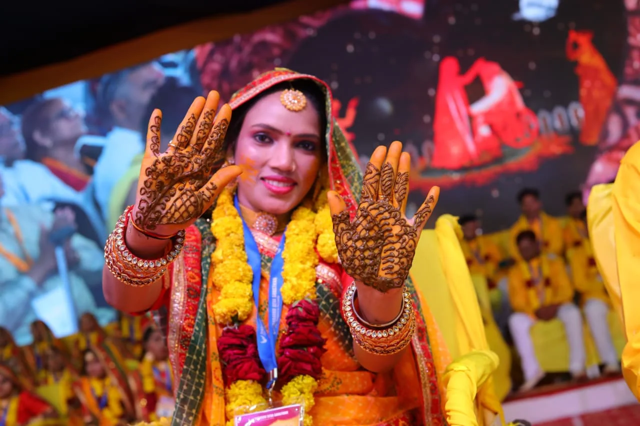 Mass wedding ceremony for differently-abled couples