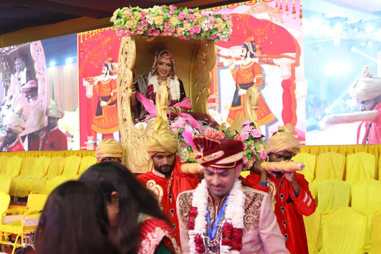 Mass wedding event for differently-abled couples