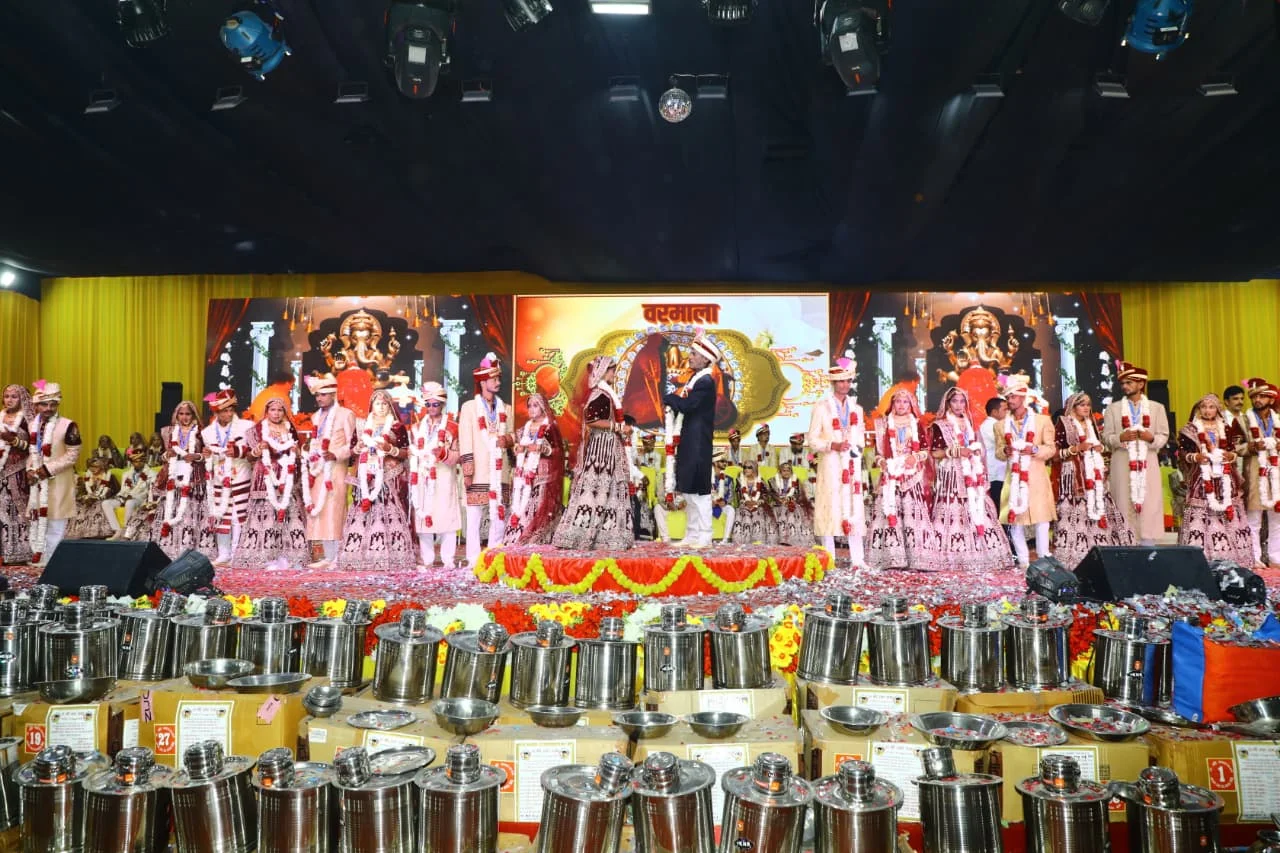 Differently-abled couples during wedding ceremony